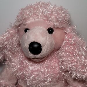 Vintage Build A Bear Pink Plush Poodle Stuffed Animal Curly Fur‎ Barking Sound